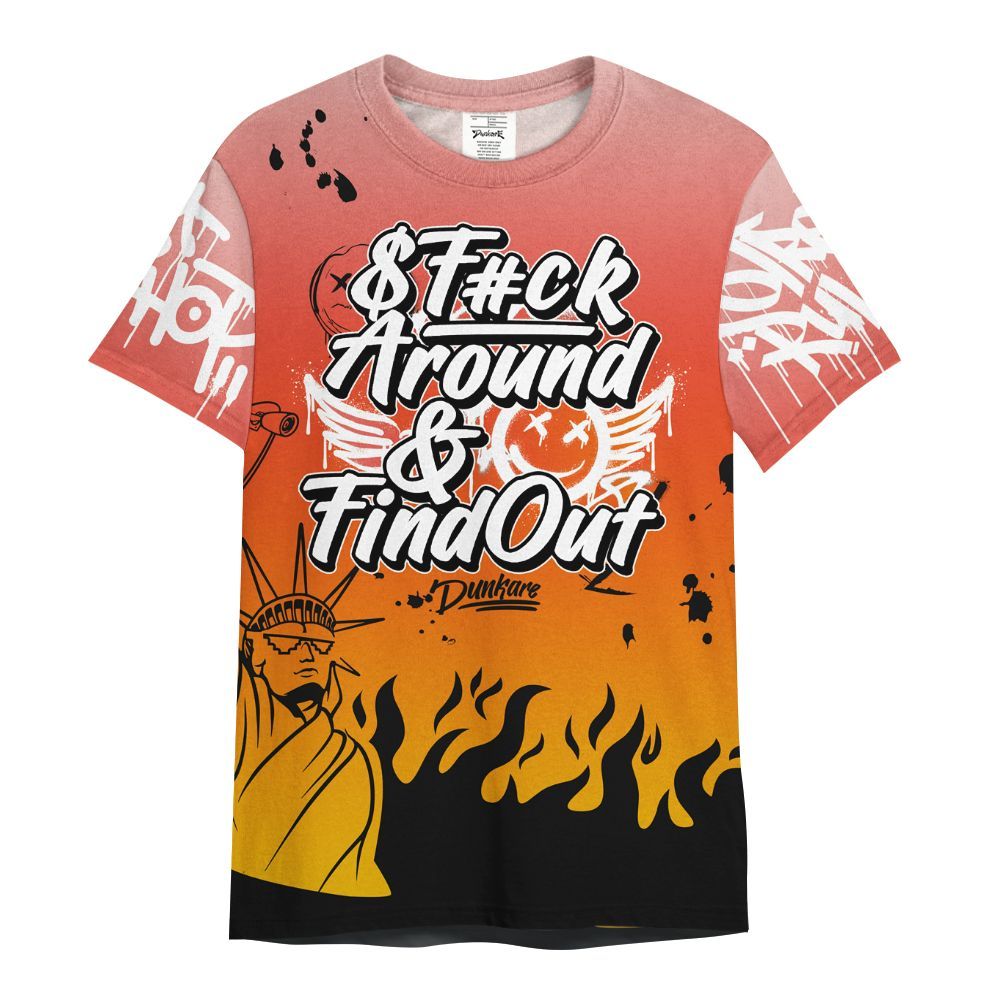 Shirt To Match Dunk High Candy Corn - Graphic Fck Around Find Out All Over Print