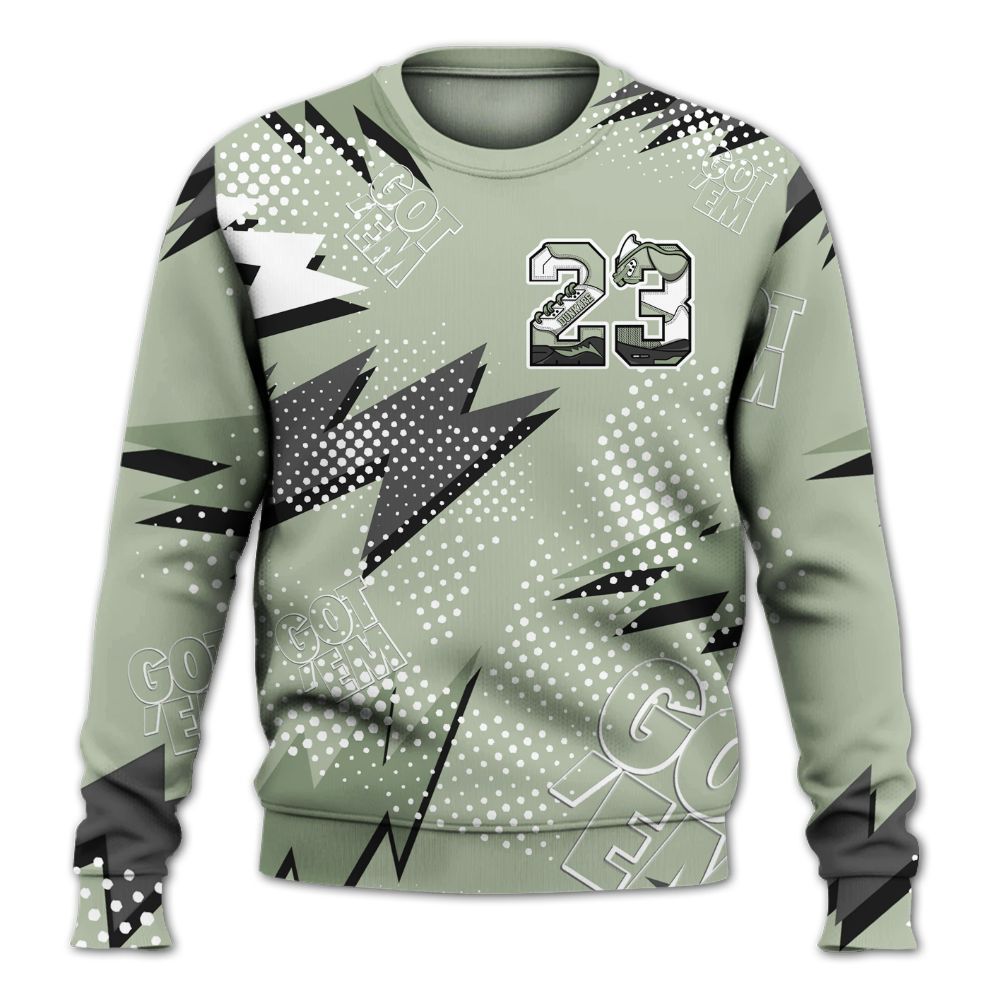 Sweatshirt To Match Seafoam Sail 4s - Custom Name Number 23 5s All Over Print