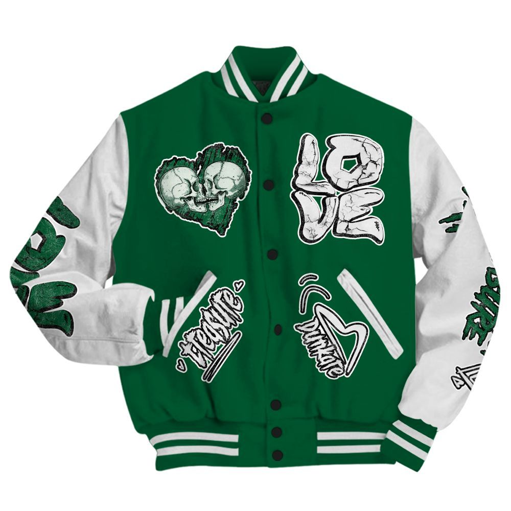 Varsity Jacket To Match High Gorge Green 1s - Skull Bear All Over Print