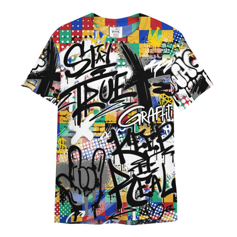 Shirt To Match Air Rainbow Weave - True It Real Graffiti Streetwear All Over Print