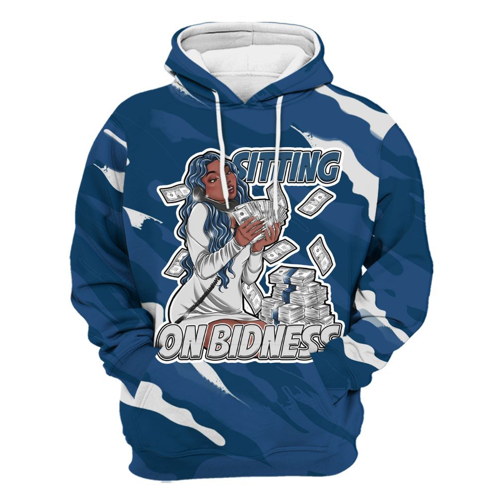 Hoodie To Match High OG Midnight Navy 1s - Bidness Colored All Over Print