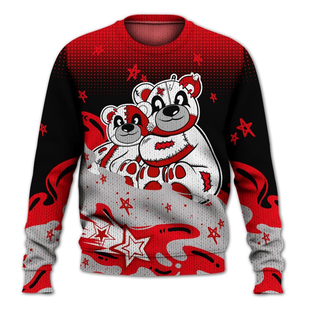 Knitted Sweater To Match Air Max 1 Low Poly - Sincere Fondness Bear Stars