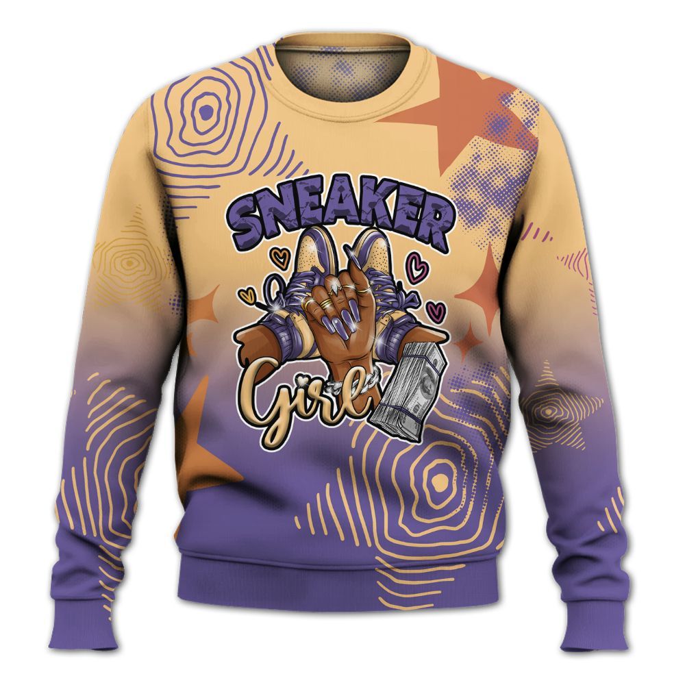 Sweatshirt To Match Book Sunset 1s - Sneakerz Girlz Unique Starz All Over Print