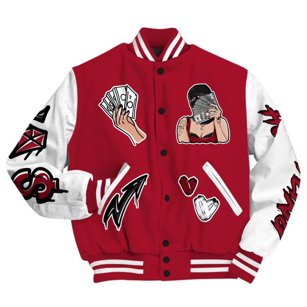 Varsity Jacket To Match High OG Black Toe Reimagined 1s - Hustling Unique All Over Print