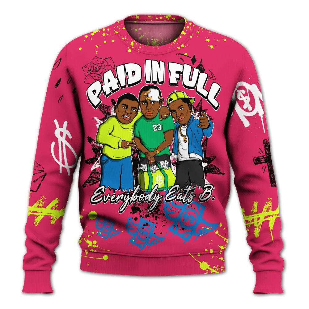 Sweatshirt To Match Ja 3 Kool Aid - Everybody Paid In Full Crayon All Over Print