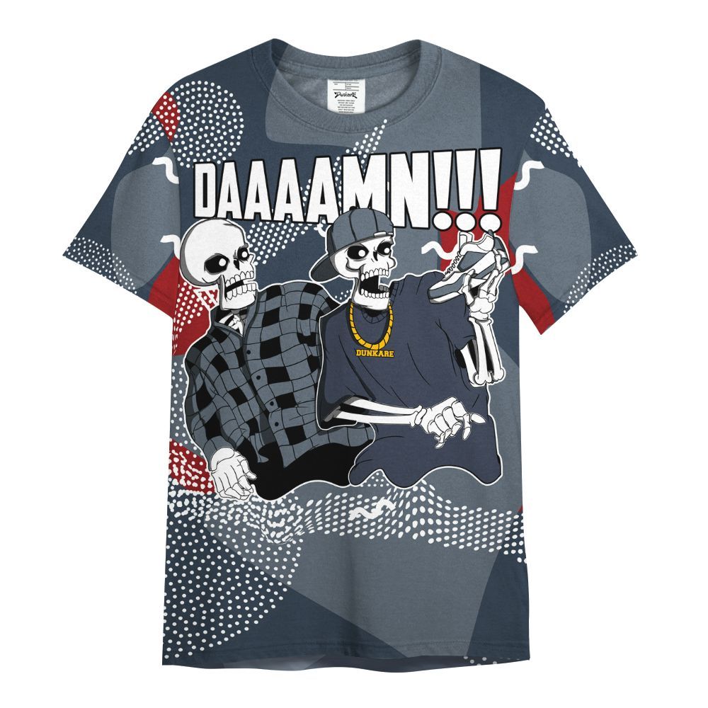 Shirt To Match Navy Blue 2024 6s - Graphic Meme Damnn All Over Print