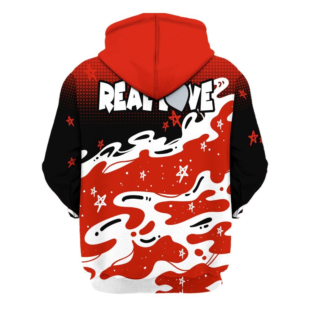 Hoodie To Match Retro Cherry 11s - Sincere Fondness Bear Stars All Over Print