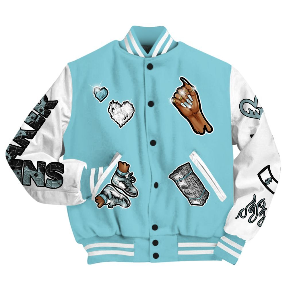 Varsity Jacket To Match Low Legend Blue 11s - Sneakerz Girlz All Over Print