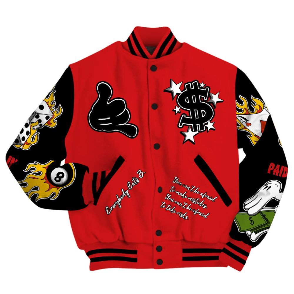 Varsity Jacket To Match Low Bred 11s Shirt, Funny Everybody Paid In Full Graphic All Over Print