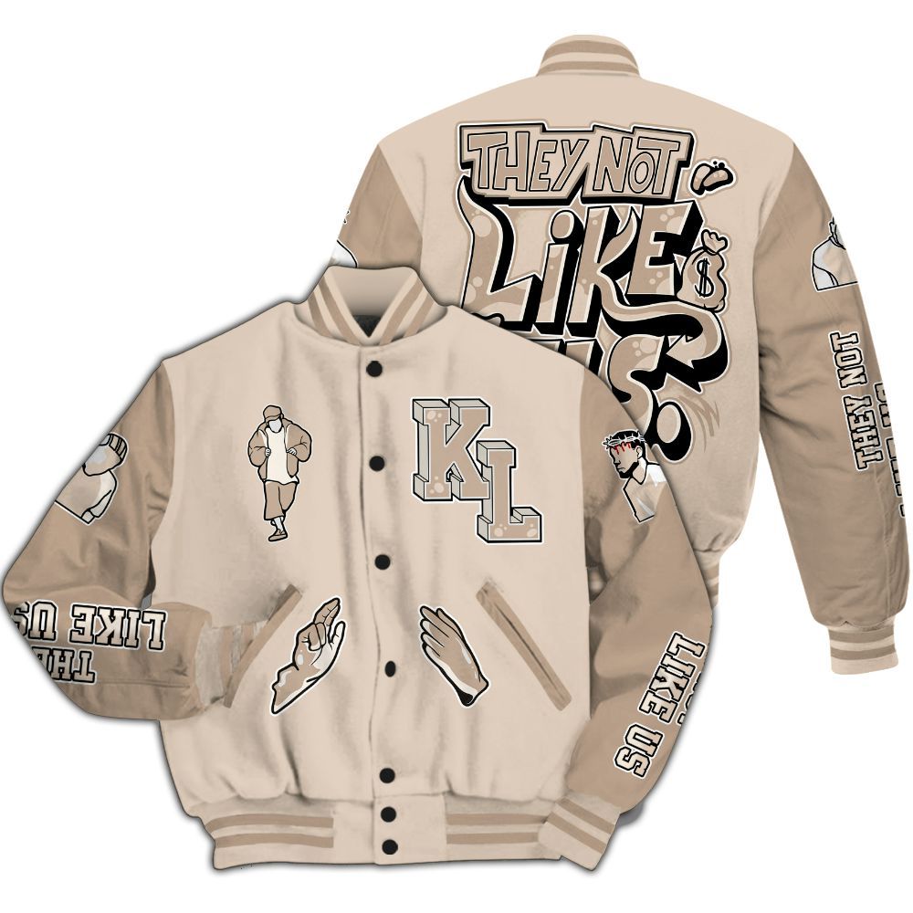 Varsity Jacket To Match Untouchable And Moments Cream - Dislike Us Graphic All Over Print