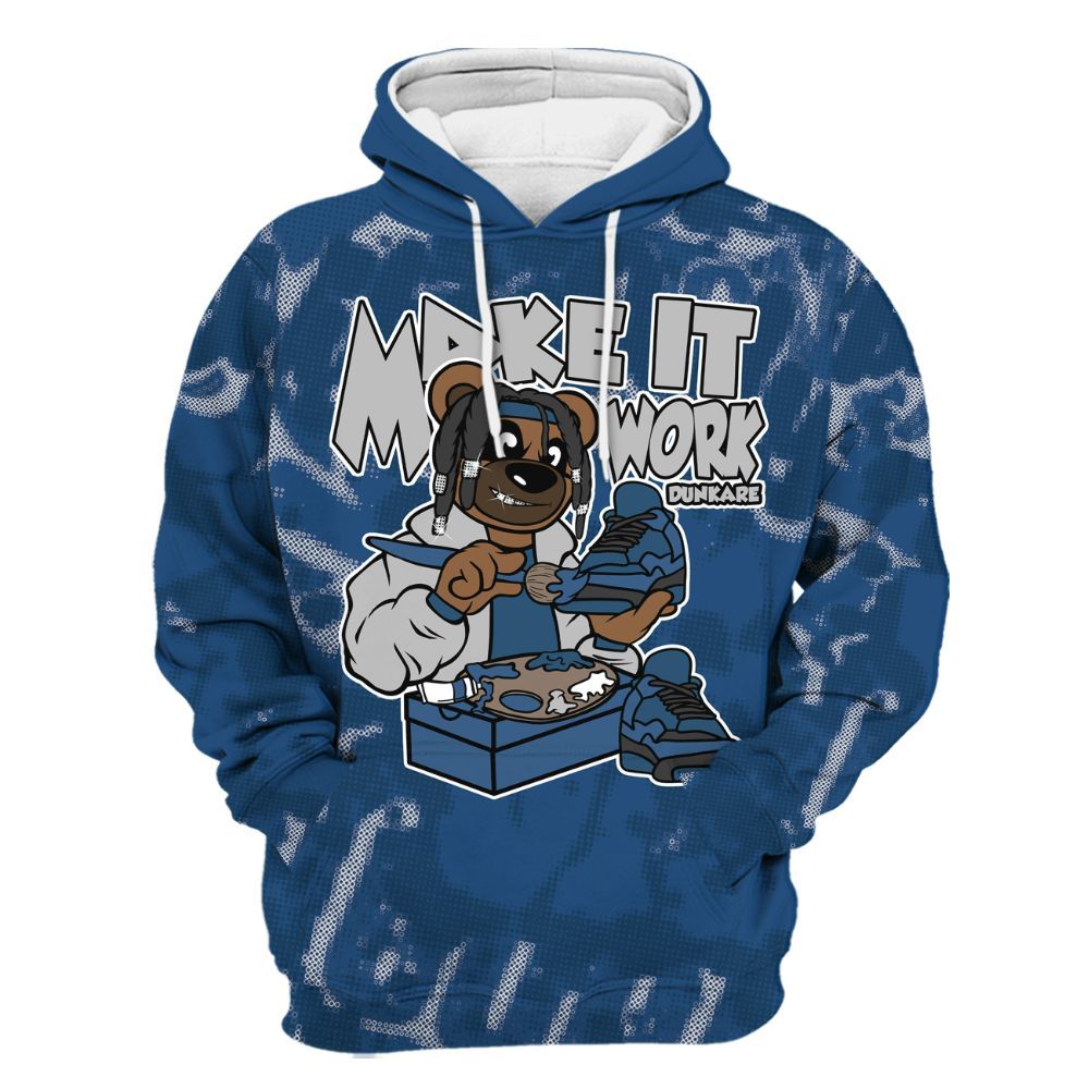 Hoodie To Match High OG Midnight Navy 1s - Pull It Off Bear Street All Over Print