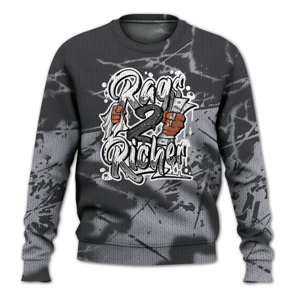 Knitted Sweater To Match Fear 4s - Rag 2 Rich Graphic