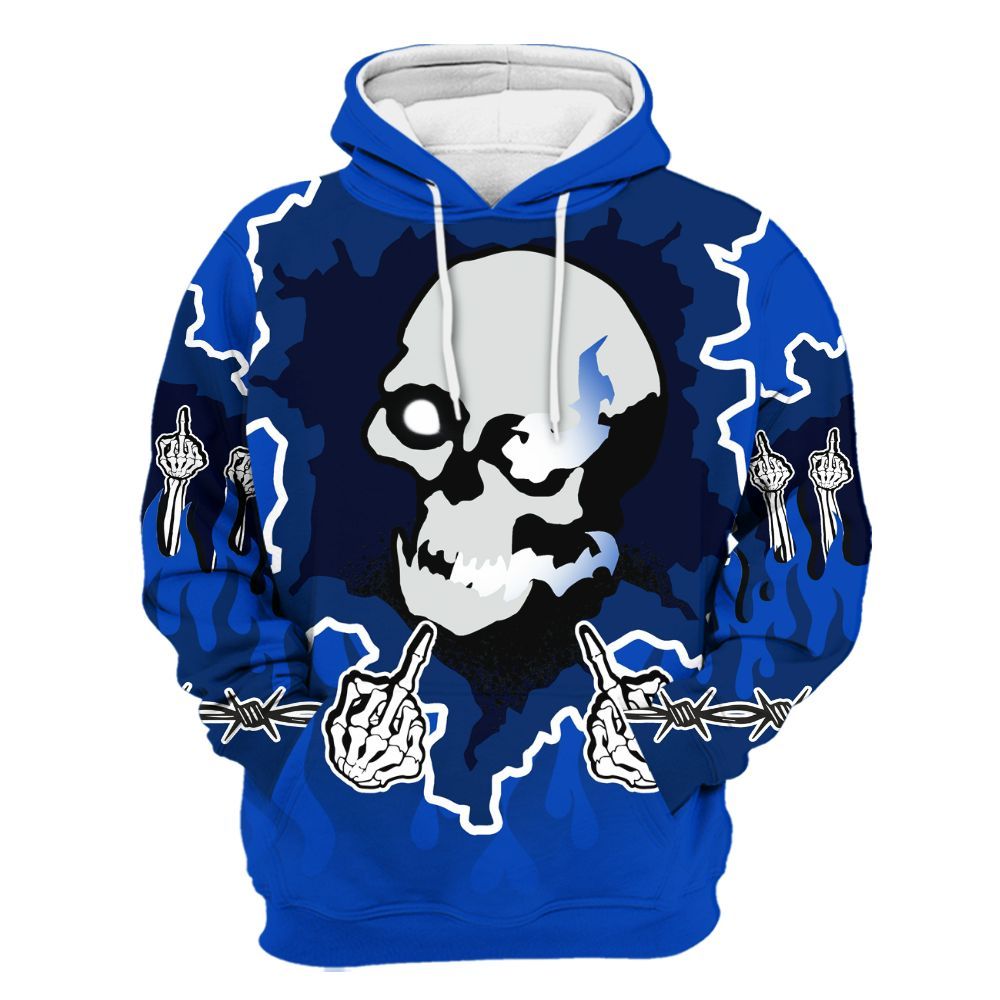 Hoodie To Match Low Game Royal 1s - F Around Find Out Graphic Trapped All Over Print