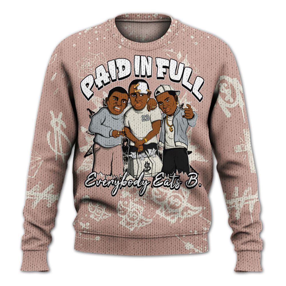 Knitted Sweater To Match Air Force Low 1 Arctic Orange - Everybody Paid In Full Crayon