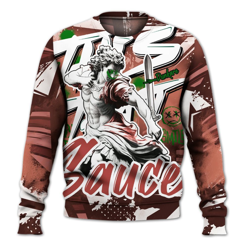 Sweatshirt To Match Dune Red 13s - This That Sauce Retro All Over Print