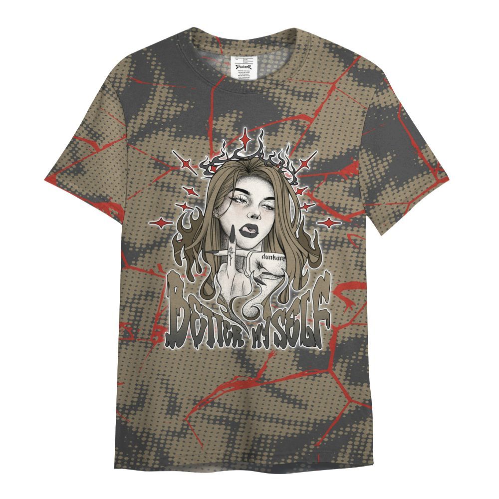 Shirt To Match Olive 9s - My-Self Crack Unique All Over Print