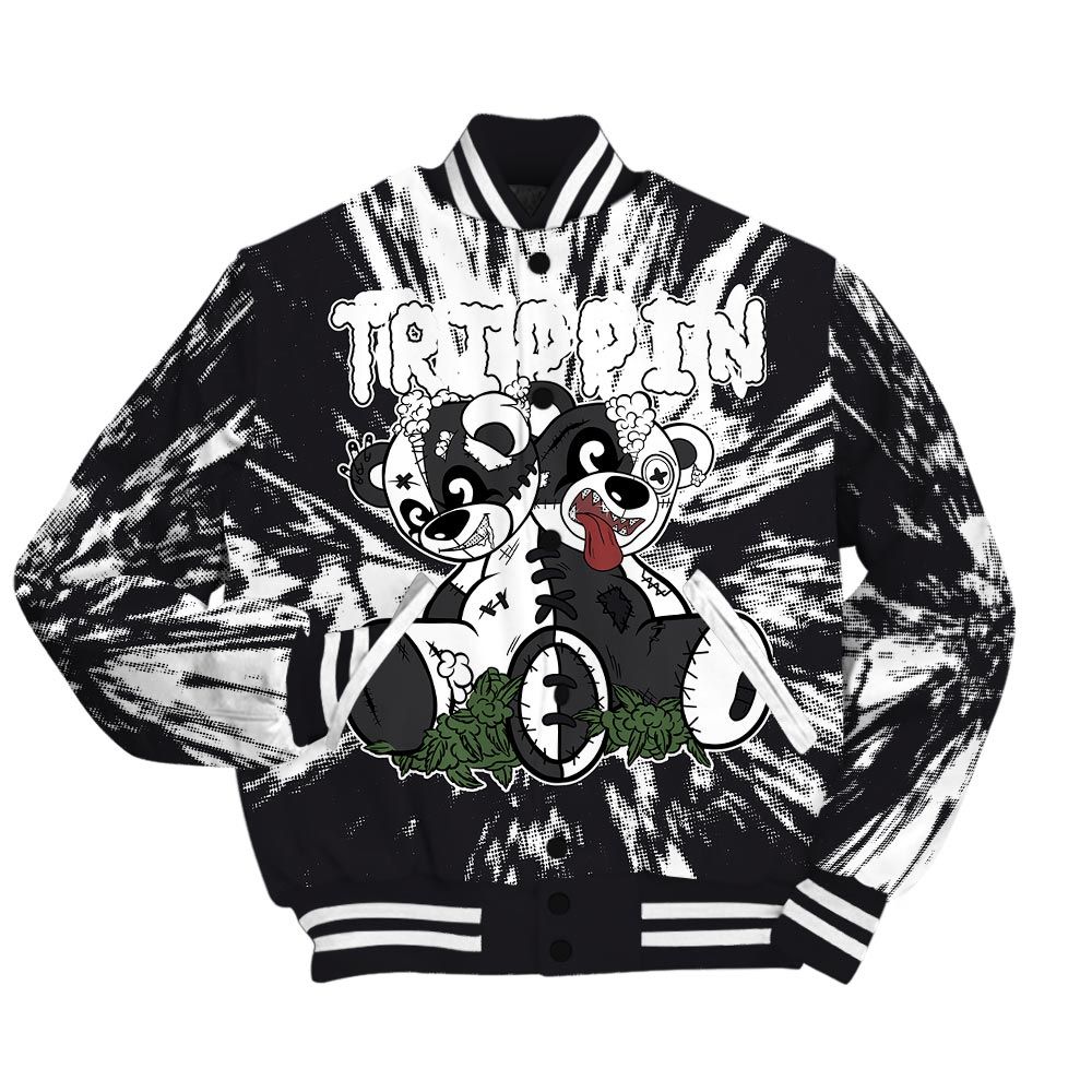 Varsity Jacket To Match White Thunder 4s - Trippin Bear Luxury Varsity Jacket Unisex
