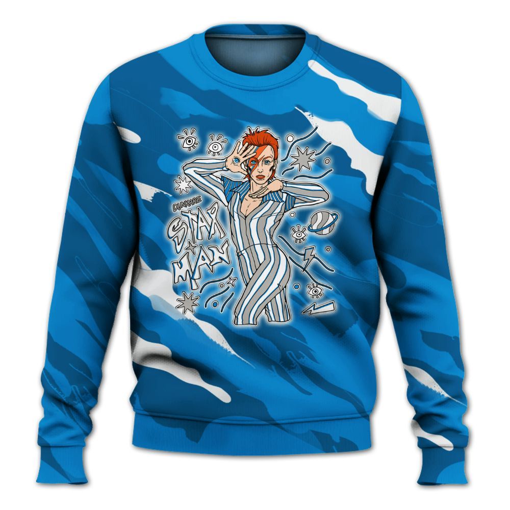 Sweatshirt To Match Military Blue 4s - Starmans Graphics Colored All Over Print