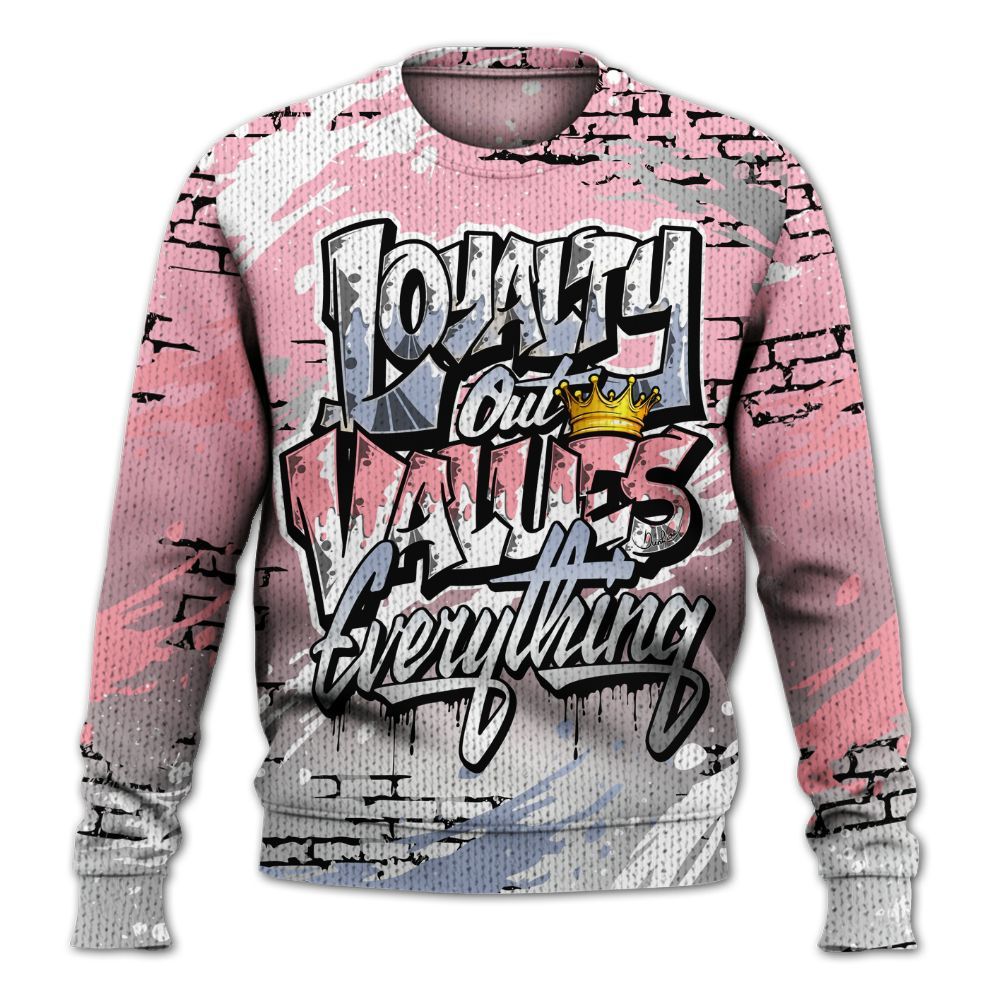 Sweater To Match Retro 35th Anniversary 5s - Values Of Loyalty Drip Graphic