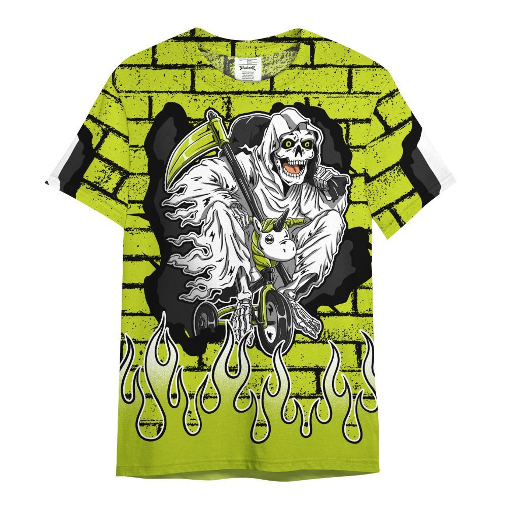 Shirt To Match Bright Cactus 13s - Self Make Skeleton Crashed All Over Print
