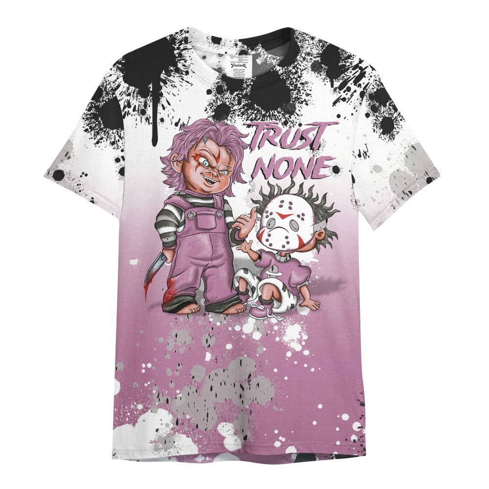 Shirt To Match Neutral Grey Black White Orchid 4s - Trust No One Scary All Over Print