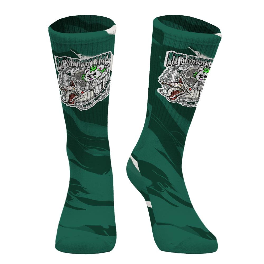 Sock To Match Oxidized Green 4s - Showtime Beetle Juice Bear Halloween