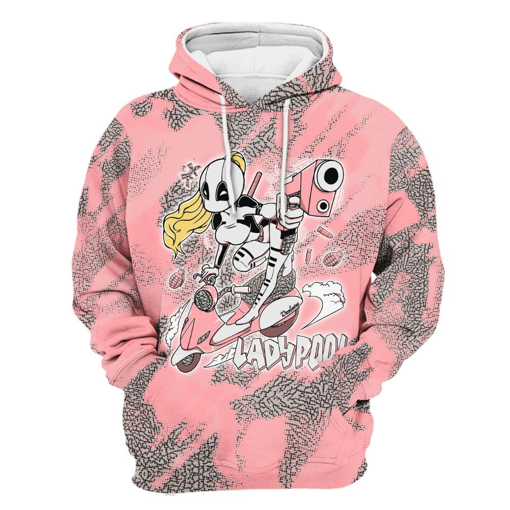 Hoodie To Match Retro Wings 3s - Lady Pool Cartoon Abstract Halftone All Over Print