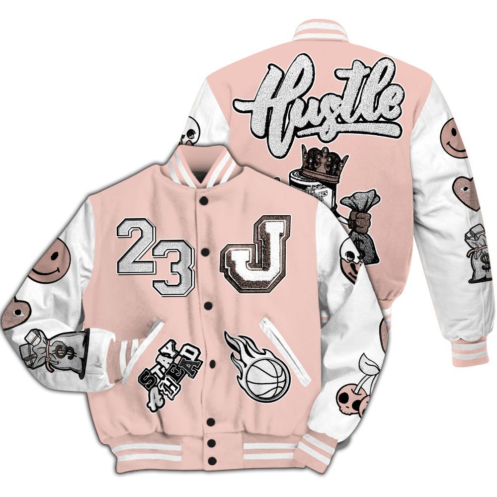 Varsity Jacket To Match Low Legend Pink 11s - Hustles Money Number 23 All Over Print