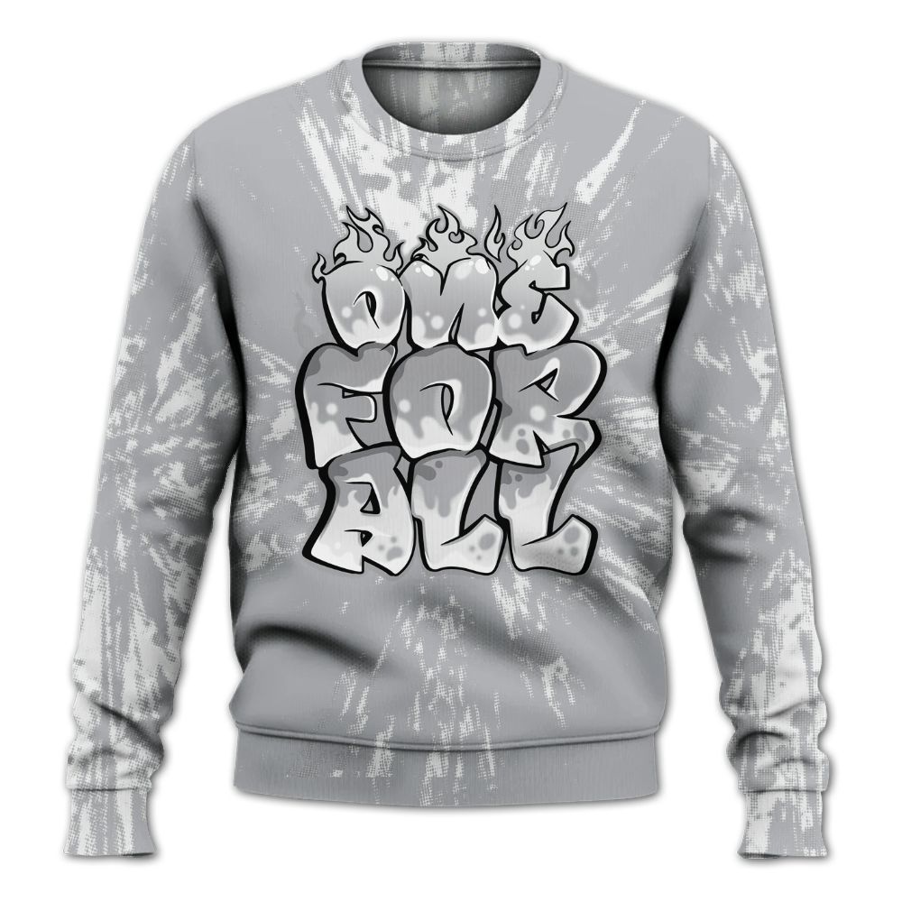 Sweatshirt To Match Low OG Wolf Grey 1s - Ones For All Graphic Luxury All Over Print