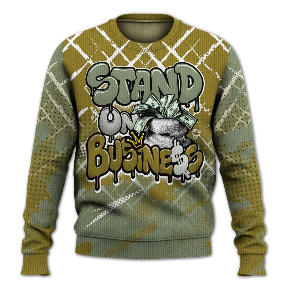 Knitted Sweater To Match Air Flightposite Metallic Gold - Halftone Stand Business Dripping
