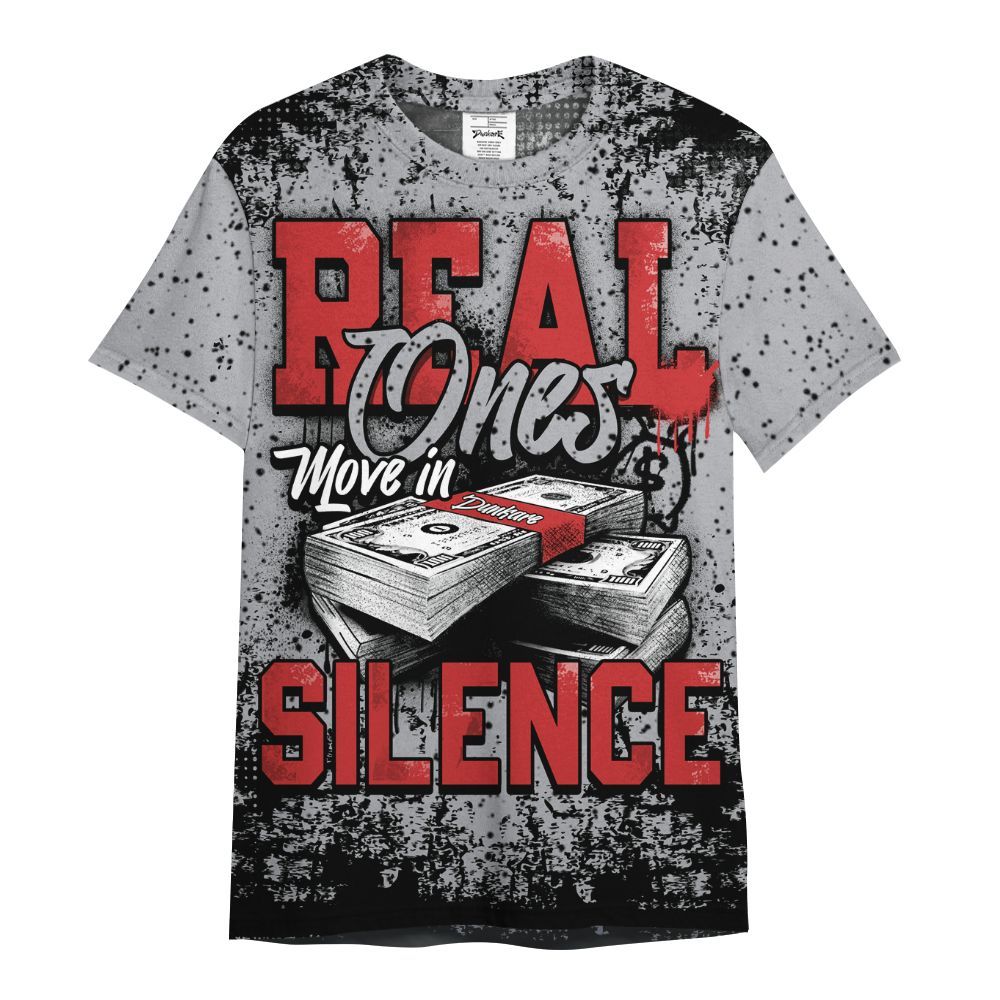 Shirt To Match White Cement 4s - Move In Silence Money Street Retro All Over Print