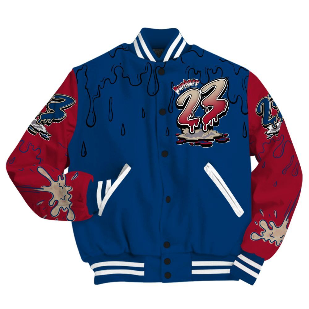 Varsity Jacket To Match Rare Air 4s - Custom Name 23 Drip Sludges All Over Print