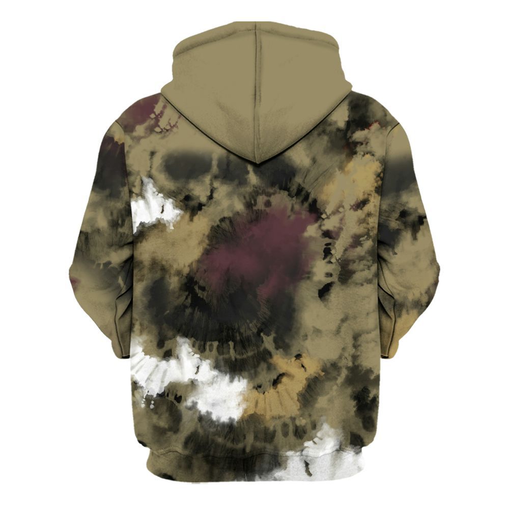 Hoodie To Match Black Olive 7s - God Blessed Tie Dye All Over Print