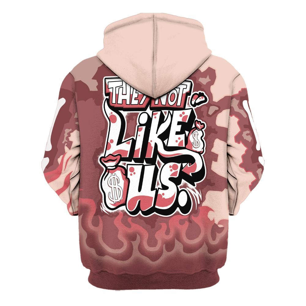 Hoodie To Match Washed Coral 2s Shirt - Dislike Us Graphic Burning Custom Name All Over Print