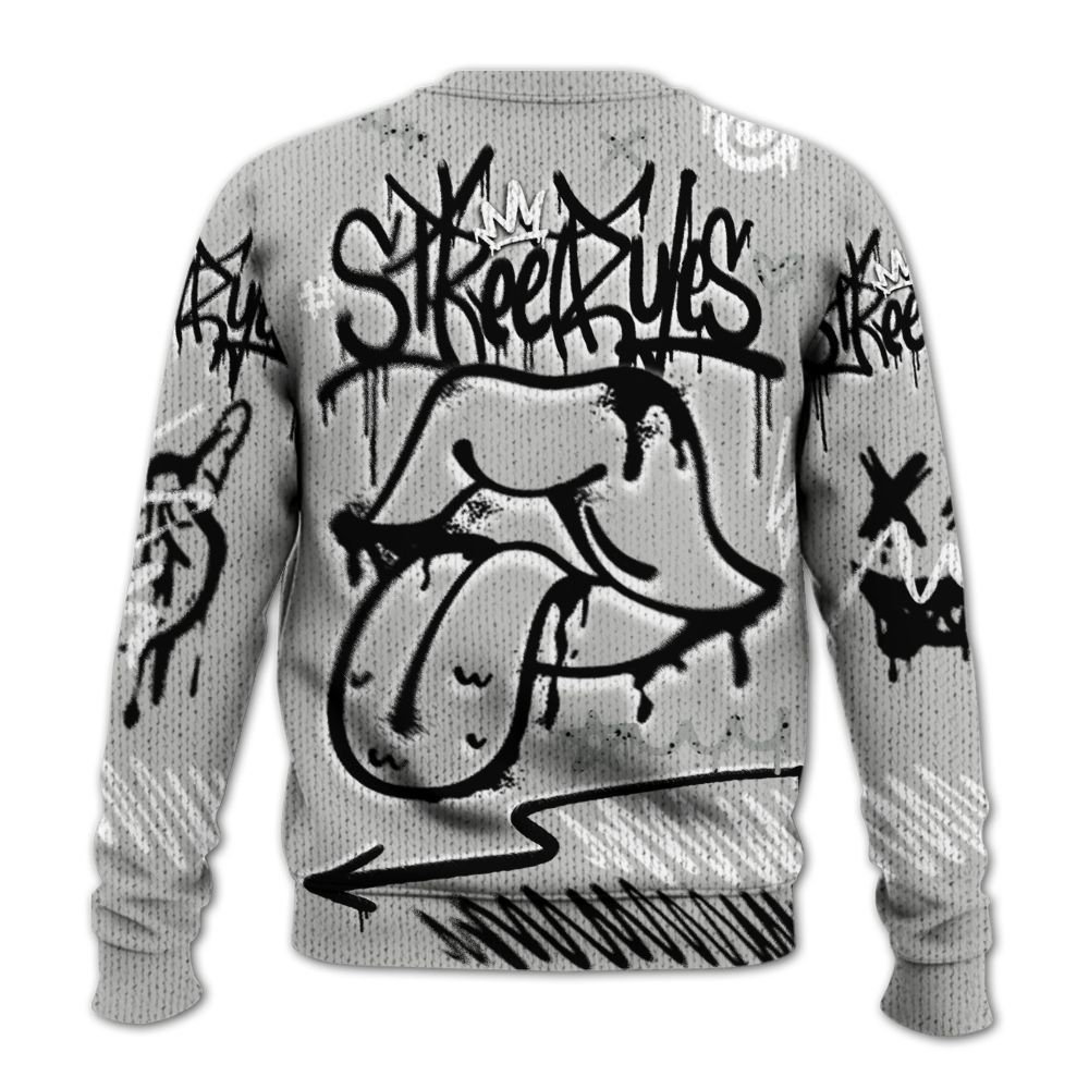 Knitted Sweater To Match Retro White Oreo 4s - Break Rules Streetwear