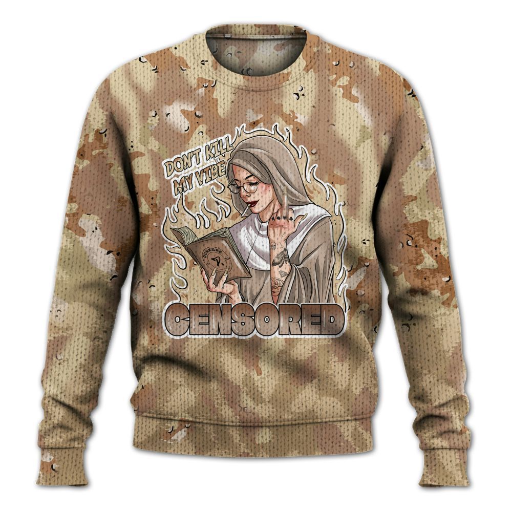 Knitted Sweater To Match Desert Camo 3s - Censoredz Burn