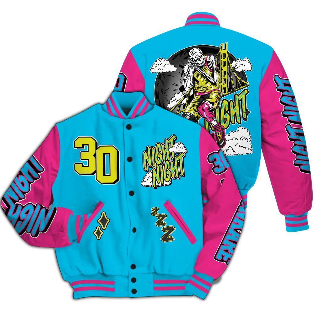 Varsity Jacket To Match Tokyo Nights Stewie 3s - Seeya Skeleton All Over Print