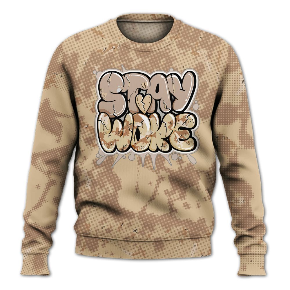 Sweatshirt To Match Desert Camo 3s - Stay And Woken Street All Over Print
