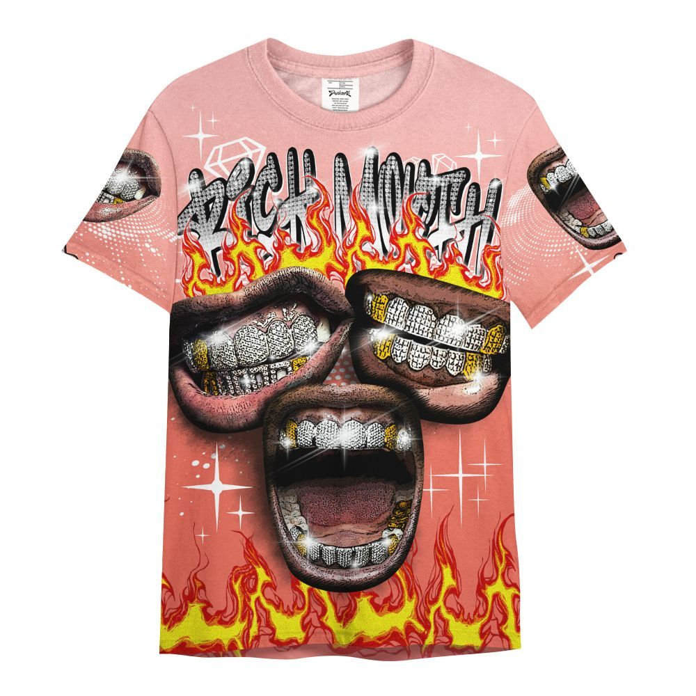 Shirt To Match Low OG PSG 1s - Rich Mouth Fire Rap Retro 90s All Over Print