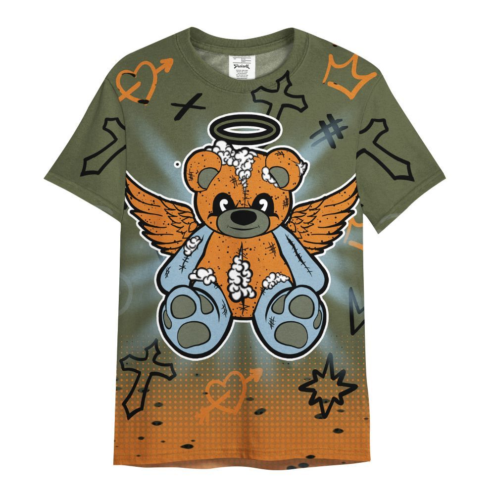Shirt To Match Olive 5s - Gods Guides Me Bear Graphics All Over Print