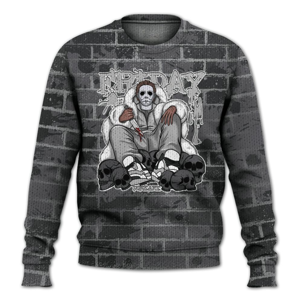 Knitted Sweater To Match White Thunder 4s - Friday Brick