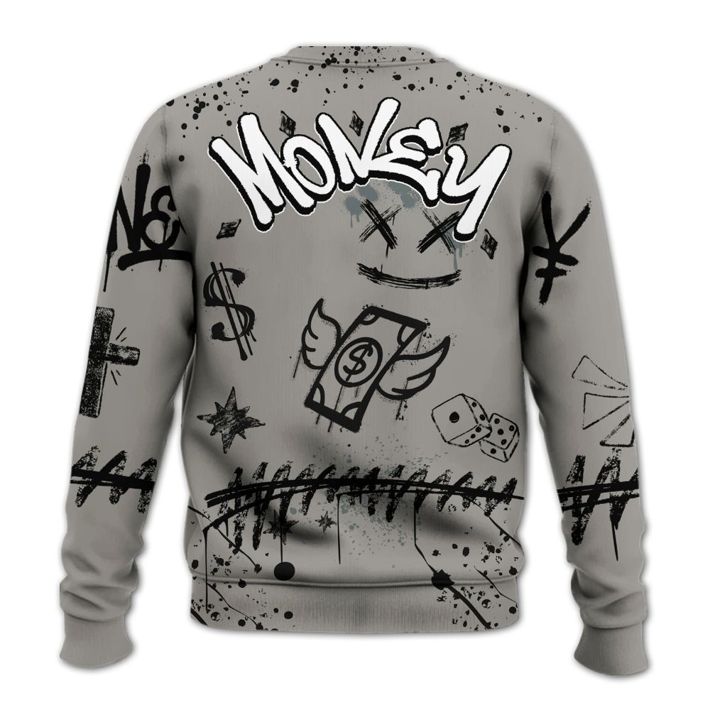 Sweatshirt To Match Cool Grey 9s - Everybody Paid In Full Crayon All Over Print