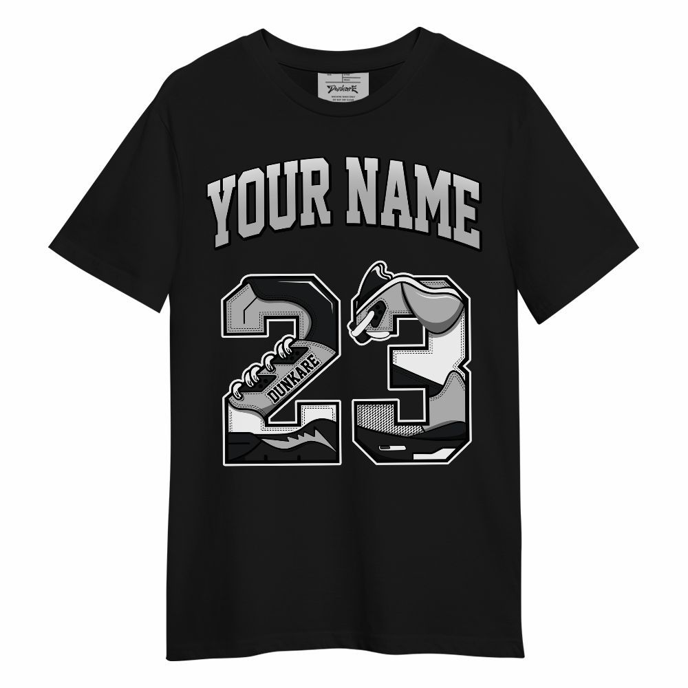 Shirt To Match Low 85 Metallic Black 1s - Custom Name Number 23 5s Unisex Shirt