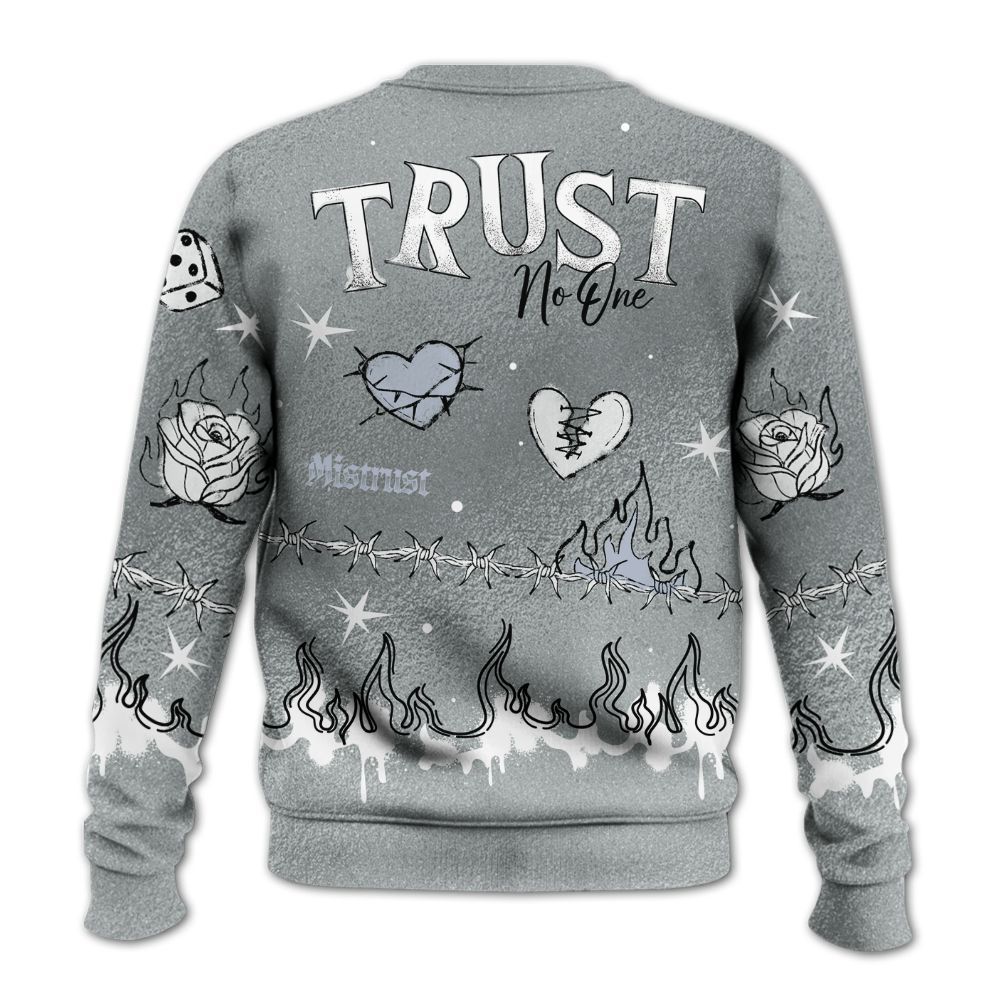 Sweatshirt To Match White Metallic 2026 5s - Trust No One Snake-Bite Doodle Crayon All Over Print
