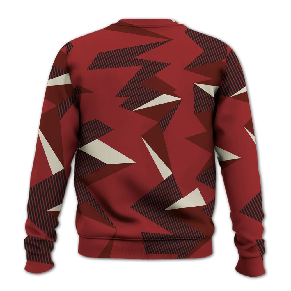 Sweatshirt To Match High 85 Bred 1s - Geometric Camouflage Pattern All Over Print