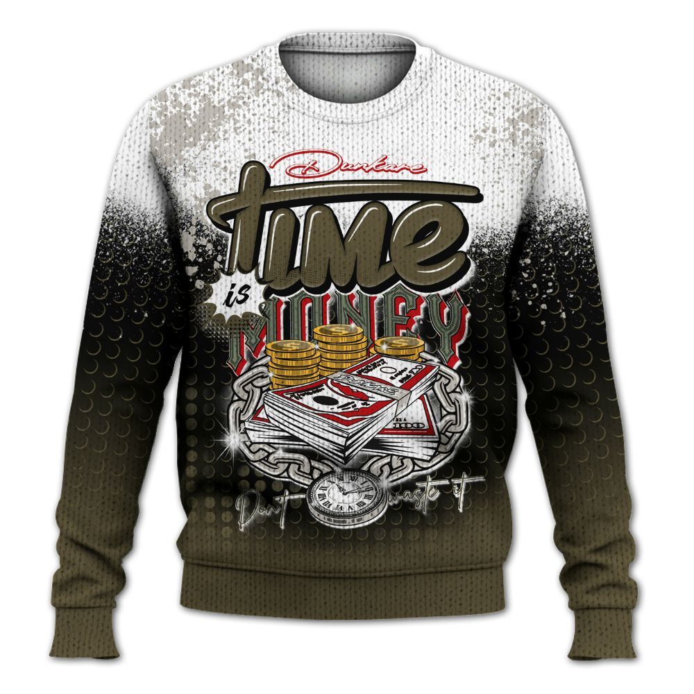 Knitted Sweater To Match Dunk Low Year Of The Snake - Halftone Time Is Money