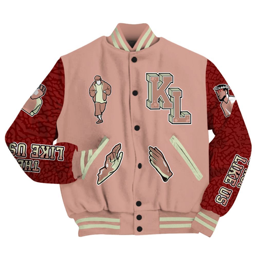 Varsity Jacket To Match Valentines Day 3s - Dislike Us Graphic All Over Print