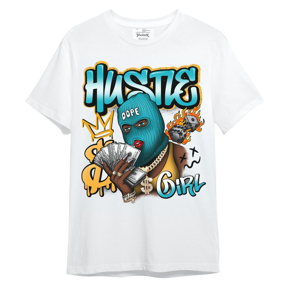 Shirt To Match Retro Aqua 5s - Money Hustles Girl Streetwear Unisex Shirt