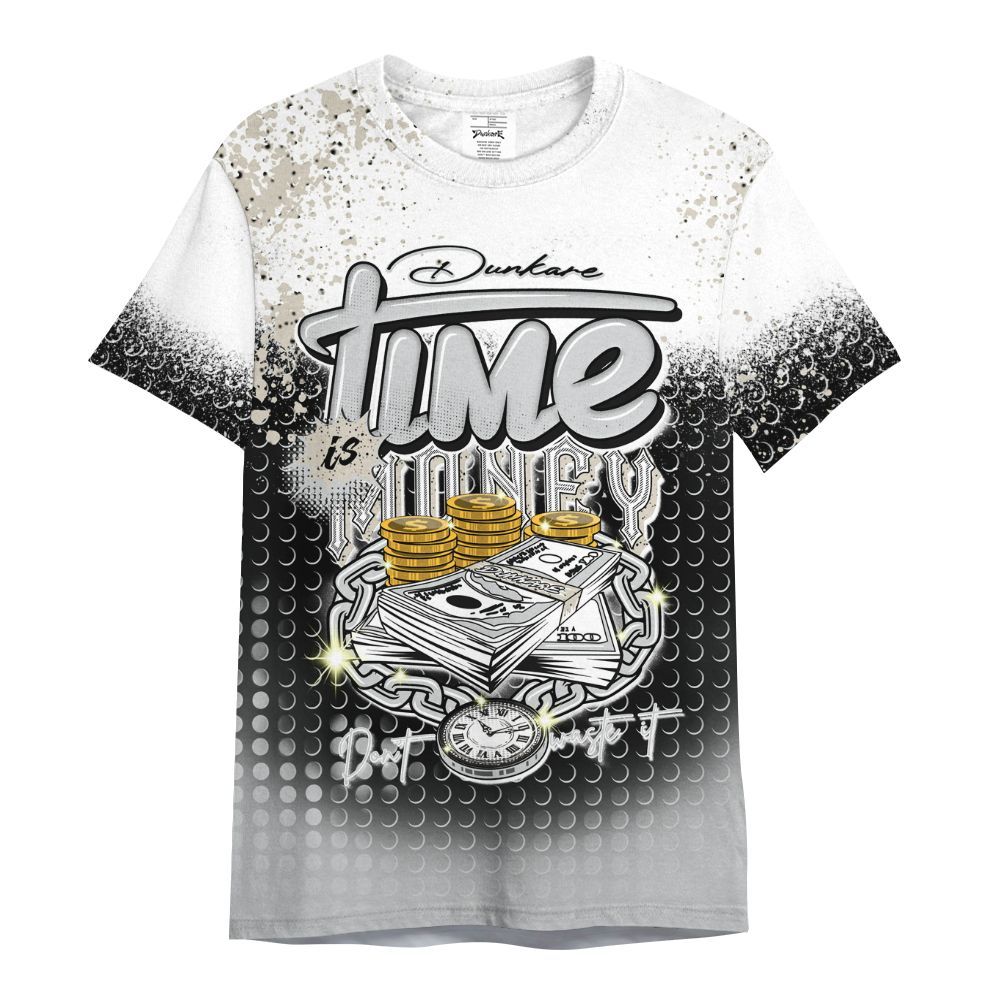 Shirt To Match Metallic Silver 2024 5s - Halftone Time Is Money All Over Print