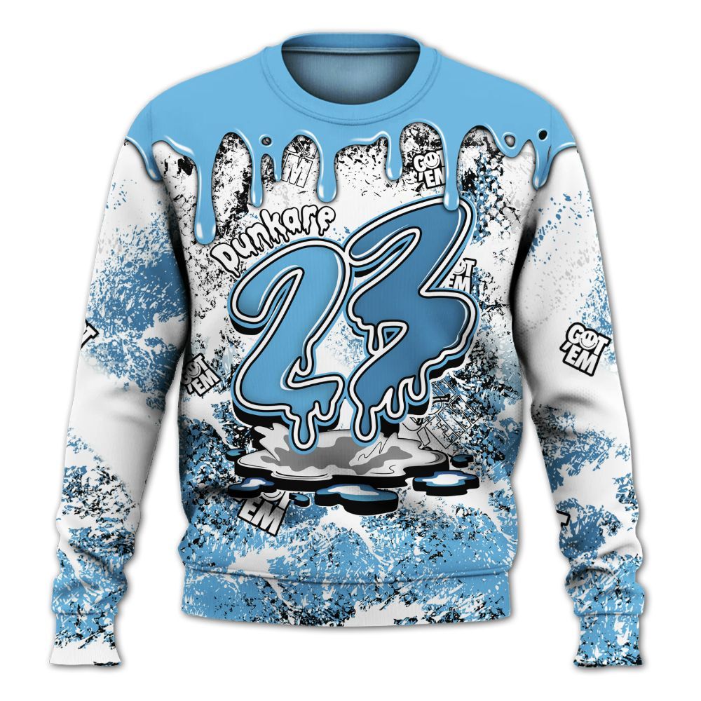 Sweatshirt To Match Melo 12s - Dripping 23 Drip All Over Print